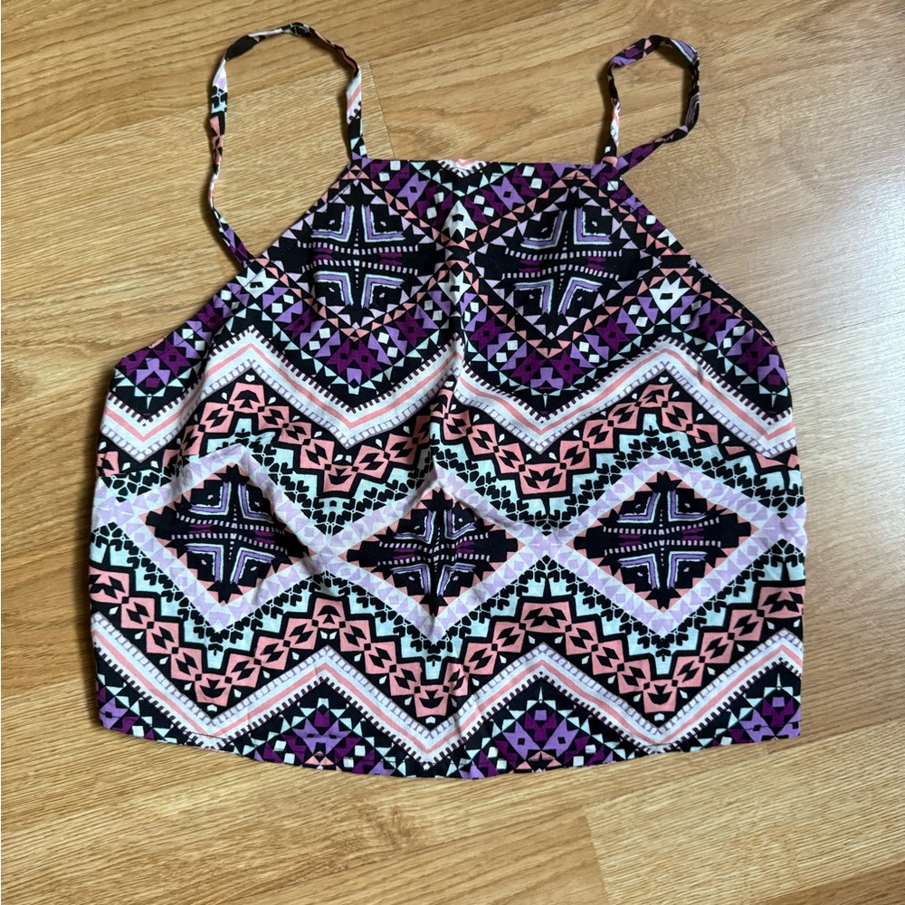 Express Multicolor Geometric Tank Top